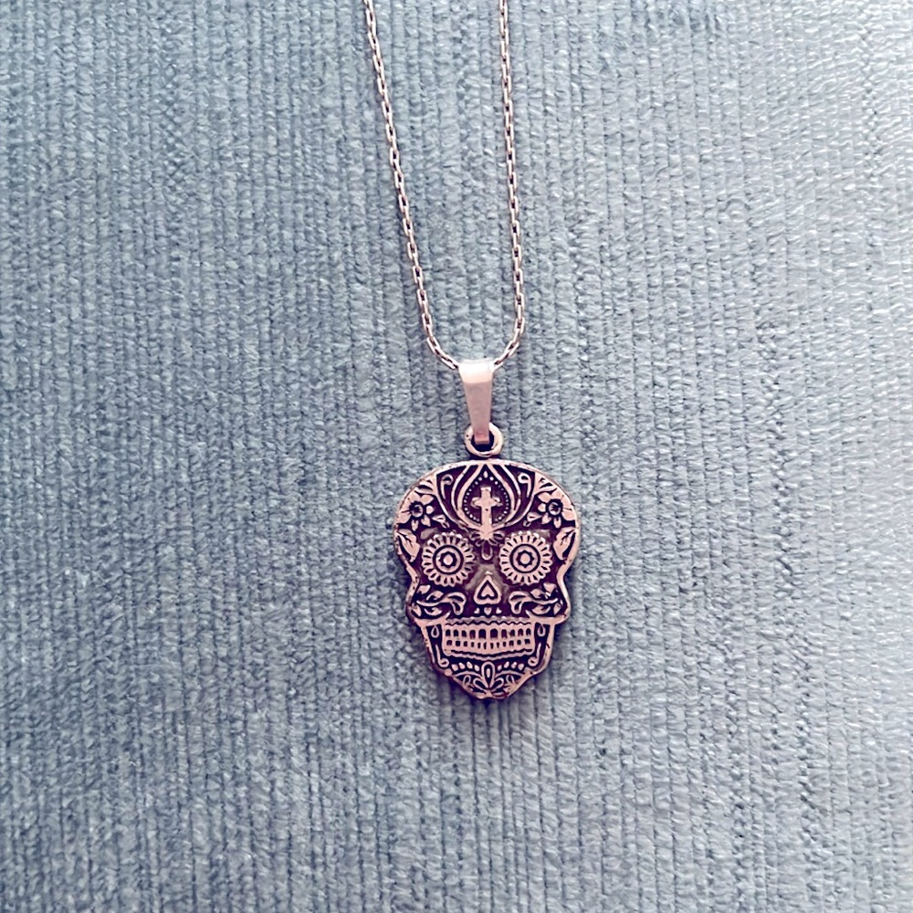 Alex and Ani calavera necklace